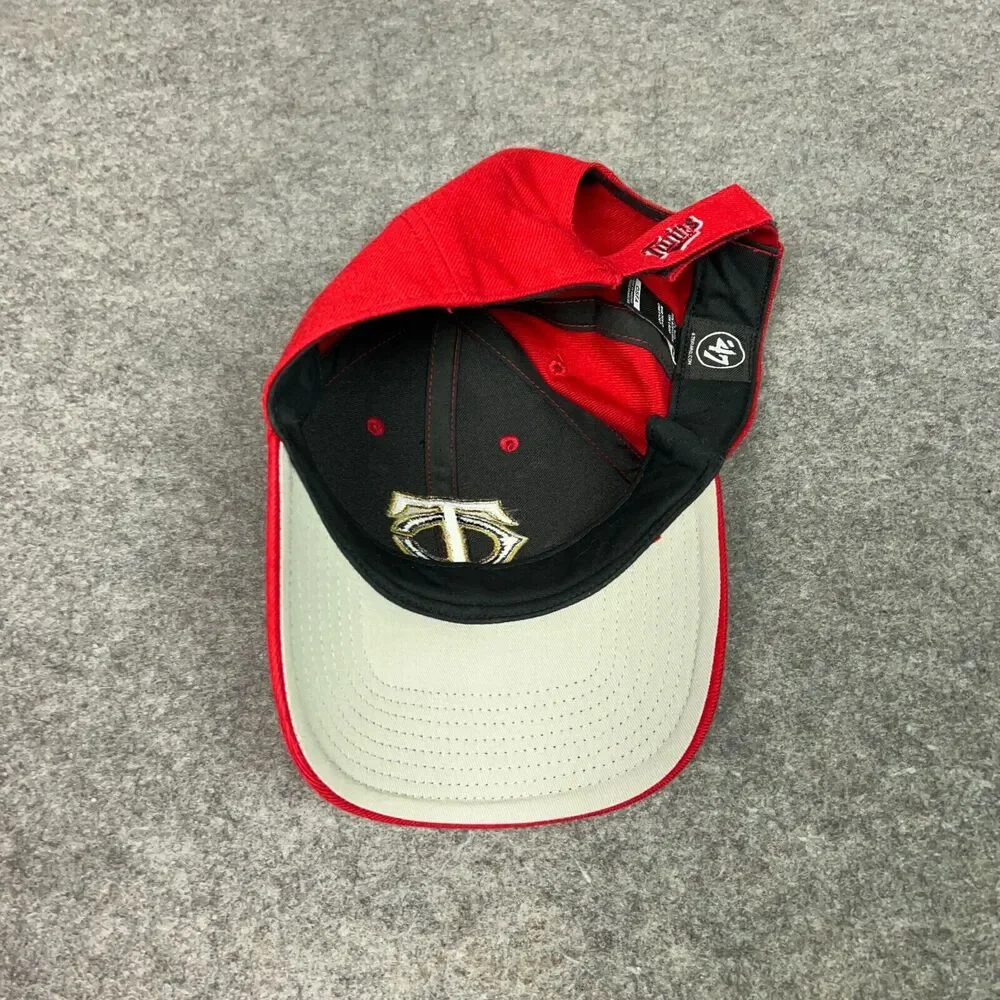 Minnesota Twins Men Hat Adjustable Red Cap Logo Wool Blend Baseball Dad‎ MLB 47